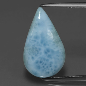 4,72 ctw natürlicher blauer Larimar, Birnenform, Lichtundurchlässig