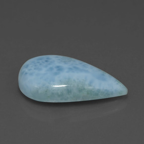 4,72 ctw natürlicher blauer Larimar, Birnenform, Lichtundurchlässig