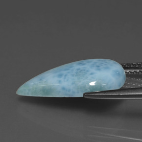 4,72 ctw natürlicher blauer Larimar, Birnenform, Lichtundurchlässig