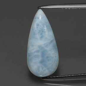 9,17 ctw natürlicher grün-blau Larimar, Birnenform, Lichtundurchlässig