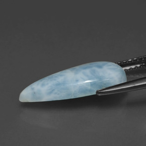 9,17 ctw natürlicher grün-blau Larimar, Birnenform, Lichtundurchlässig