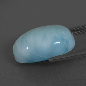 7,33 ctw natürlicher blauer Larimar, Oval Schliff, Lichtundurchlässig