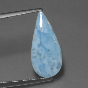 9,17 ctw natürlicher Blau Larimar, Birnenform, Lichtundurchlässig