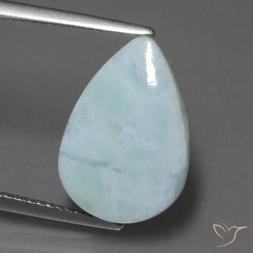 5.33ct Natürlicher Helles Himmelblau Larimar, Birnenform, Lichtundurchlässig