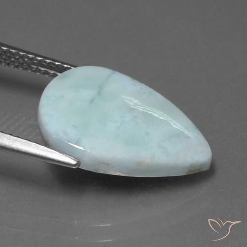 9,17 ctw natürlicher Helles Himmelblau Larimar, Birnenform, Lichtundurchlässig