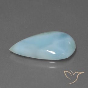 9,17 ctw natürlicher Baby blau Larimar, Birnenform, Lichtundurchlässig