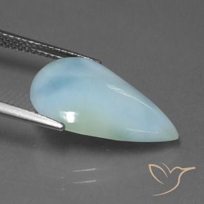 9,17 ctw natürlicher Baby blau Larimar, Birnenform, Lichtundurchlässig