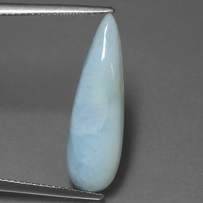 4,72 ctw natürlicher blauer Larimar, Birnenform, Lichtundurchlässig