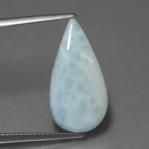 5,31 ctw natürlicher blauer Larimar, Birnenform, Lichtundurchlässig