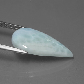 5,31 ctw natürlicher blauer Larimar, Birnenform, Lichtundurchlässig