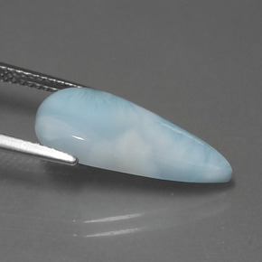 9,17 ctw natürlicher Blau Larimar, Birnenform, Lichtundurchlässig