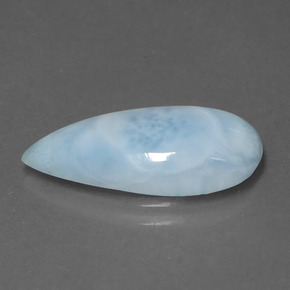 4,51 ctw natürlicher blauer Larimar, Birnenform, Lichtundurchlässig