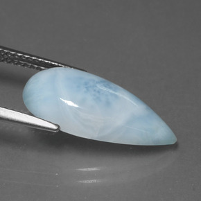 4,51 ctw natürlicher blauer Larimar, Birnenform, Lichtundurchlässig