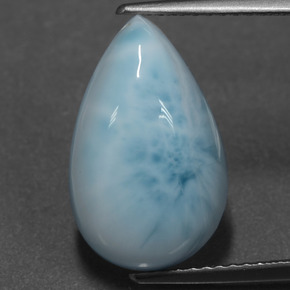 6,58 ctw natürlicher blauer Larimar, Birnenform, Lichtundurchlässig