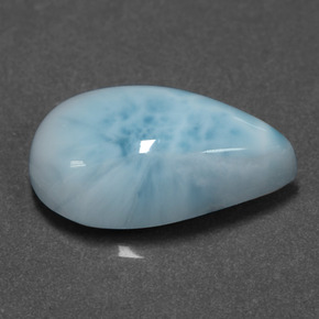 6,58 ctw natürlicher blauer Larimar, Birnenform, Lichtundurchlässig