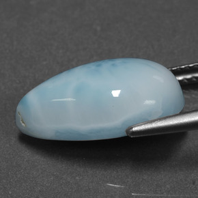 6,58 ctw natürlicher blauer Larimar, Birnenform, Lichtundurchlässig
