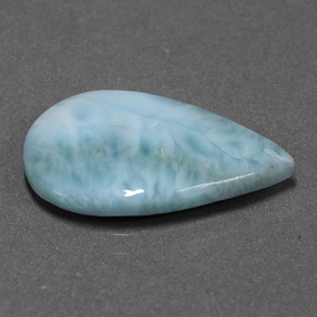 6,15 ctw natürlicher blauer Larimar, Birnenform, Lichtundurchlässig