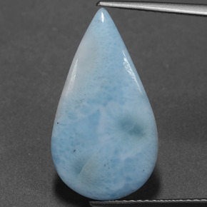 9,17 ctw natürlicher Blau Larimar, Birnenform, Lichtundurchlässig
