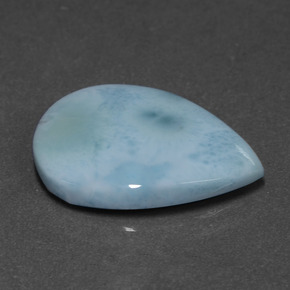6,90 ctw natürlicher blauer Larimar, Birnenform, Lichtundurchlässig