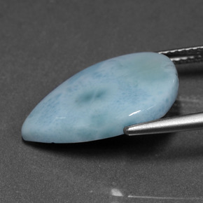 6,90 ctw natürlicher blauer Larimar, Birnenform, Lichtundurchlässig