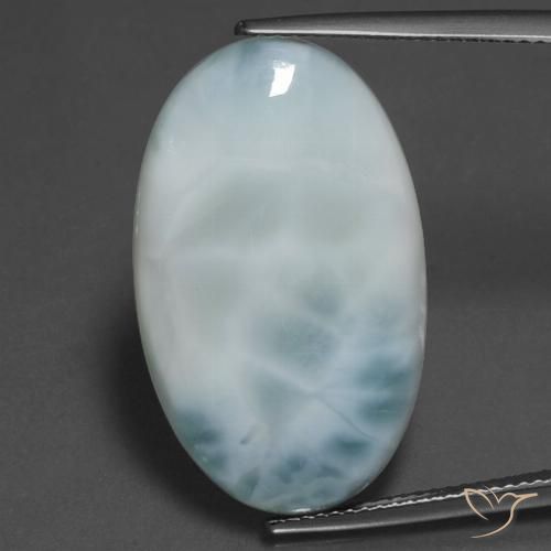 16.58ct Natürlicher hellblau Larimar, Oval, Lichtundurchlässig