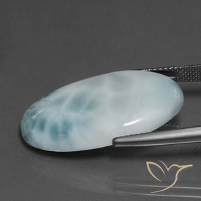 9,17 ctw natürlicher hellblau Larimar, Oval, Lichtundurchlässig