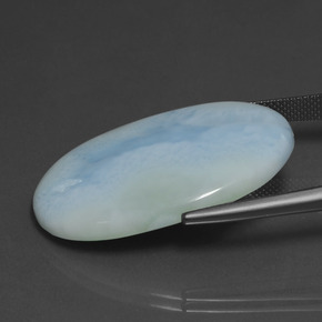 28,88 ctw natürlicher blauer Larimar, Oval Schliff, Lichtundurchlässig