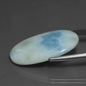 21,31 ctw natürlicher Blau Larimar, Oval Schliff, Lichtundurchlässig