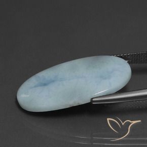 9,17 ctw natürlicher hellblau Larimar, Oval, Lichtundurchlässig