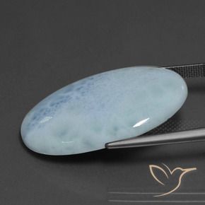9,17 ctw natürlicher hellblau Larimar, Oval, Lichtundurchlässig
