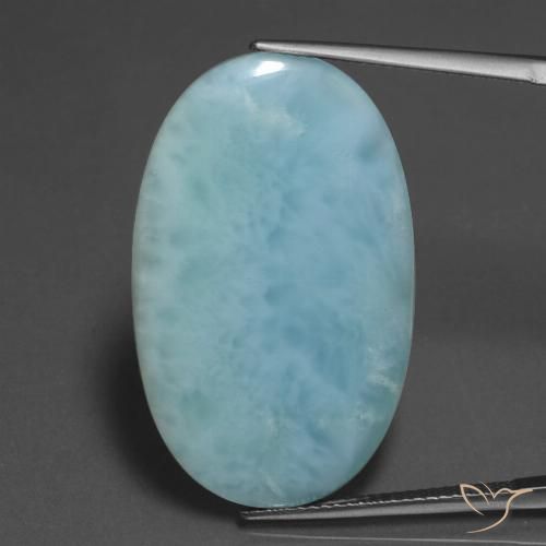 9,17 ctw natürlicher hellblau Larimar, Oval Schliff, Lichtundurchlässig