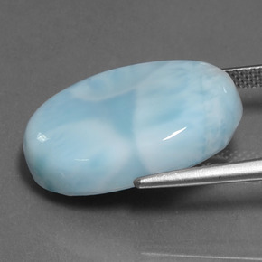 17,21 ctw natürlicher blauer Larimar, Oval Schliff, Lichtundurchlässig