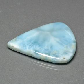 46,95 ctw natürlicher Hellgrünliches Blau Larimar, Birnenform, Lichtundurchlässig