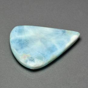 46,95 ctw natürlicher Hellgrünliches Blau Larimar, Birnenform, Lichtundurchlässig