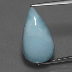 10,31 ctw natürlicher blauer Larimar, Birnenform, Lichtundurchlässig
