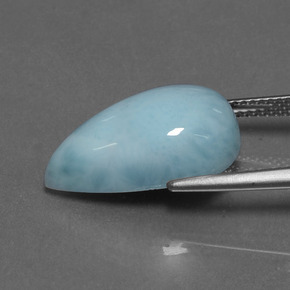 10,31 ctw natürlicher blauer Larimar, Birnenform, Lichtundurchlässig