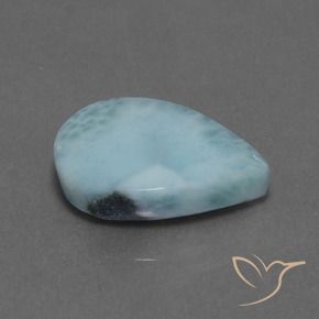 9,17 ctw natürlicher hellblau Larimar, Birnenform, Lichtundurchlässig