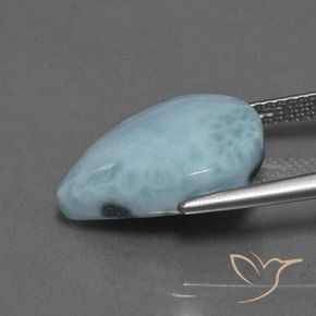 9,17 ctw natürlicher hellblau Larimar, Birnenform, Lichtundurchlässig