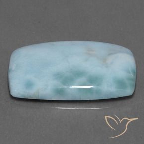9,17 ctw natürlicher Hellgrünliches Blau Larimar, Baguette, Lichtundurchlässig