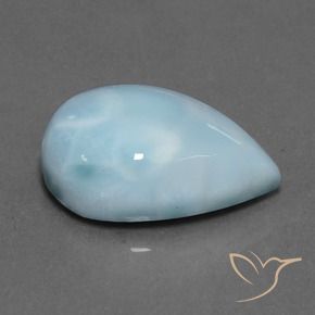 9,17 ctw natürlicher Baby blau Larimar, Birnenform, Lichtundurchlässig