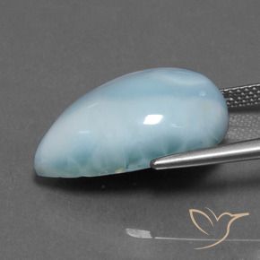 9,17 ctw natürlicher Baby blau Larimar, Birnenform, Lichtundurchlässig