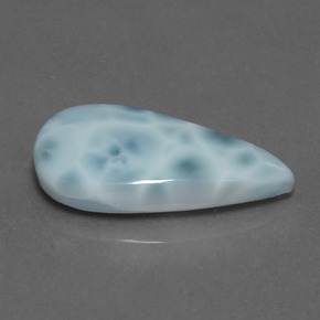 9,56 ctw natürlicher blauer Larimar, Birnenform, Lichtundurchlässig