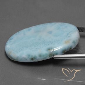 9,17 ctw natürlicher hellblau-grün Larimar, Oval, Lichtundurchlässig
