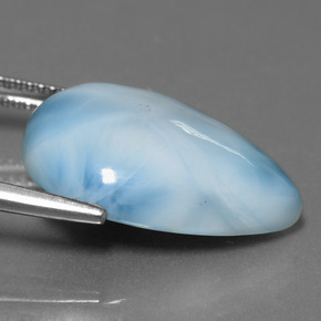 9,17 ctw natürlicher Baby blau Larimar, Birnenform, Lichtundurchlässig