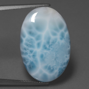 9,17 ctw natürlicher Blau Larimar, Oval Schliff, Lichtundurchlässig
