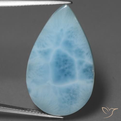18.24ct Natürlicher Wasserblau Larimar, Birnenform, Lichtundurchlässig
