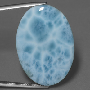 27,35 ctw natürlicher blauer Larimar, Oval Schliff, Lichtundurchlässig