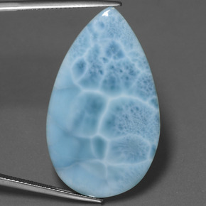 9,17 ctw natürlicher Blau Larimar, Birnenform, Lichtundurchlässig