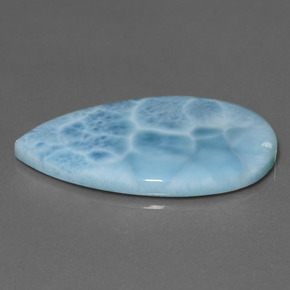 9,17 ctw natürlicher Blau Larimar, Birnenform, Lichtundurchlässig
