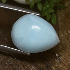 9,17 ctw natürlicher grün-blau Larimar, Birnenform, Lichtundurchlässig